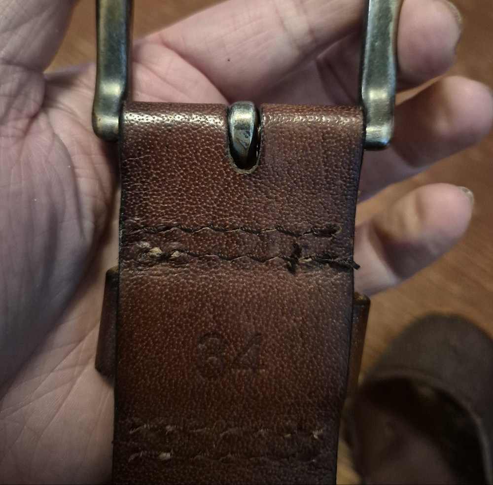 Hollister California Wide Brown Graphic Leather Belt, Vintage? With Tags W 34 - Picture 8 of 11